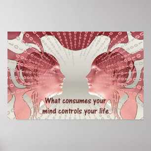 Affiche Ce qui consomme votre esprit contrôle votre vie