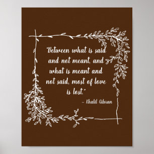 Affiche Ce qui est dit et veut dire Khalil Gibran Imprimé