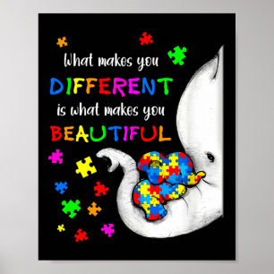 Affiche Ce qui vous rend différents éléphant maman Autisme