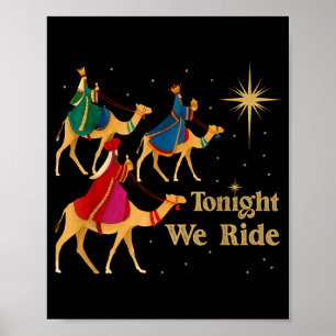 Affiche Ce soir nous chevauchons Noël 3 Sages Hommes Chrét
