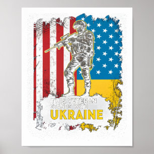 Affiche Ce Vétéran Est Avec L'Ukraine Soutien Ukraine V