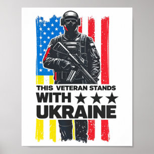 Affiche Ce vétéran soutient l'Ukraine Soutenez l'Ukraine V