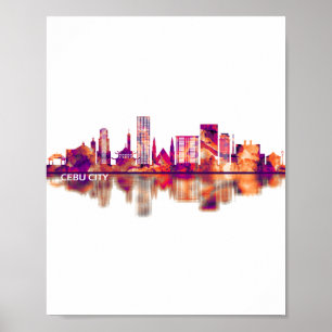 Affiche Cebu City Philippines Skyline