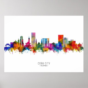 Affiche Cebu City Philippines Skyline