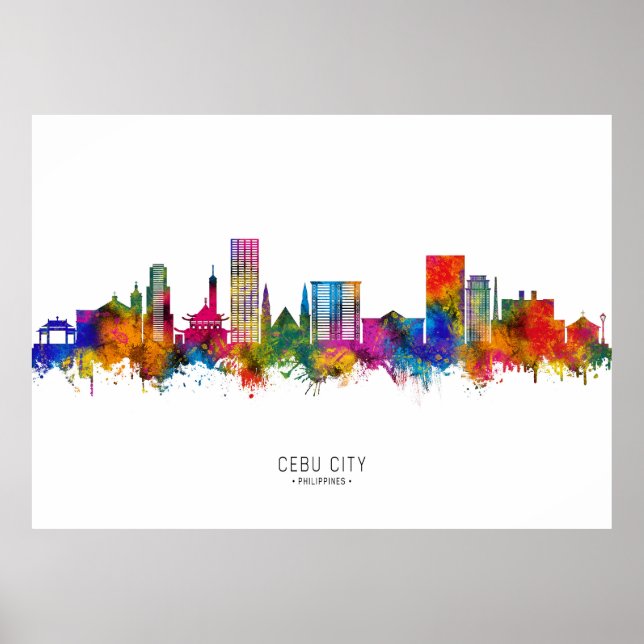 Affiche Cebu City Philippines Skyline (Devant)