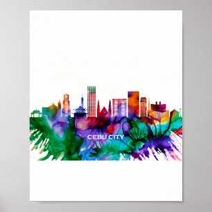 Affiche Cebu City Skyline
