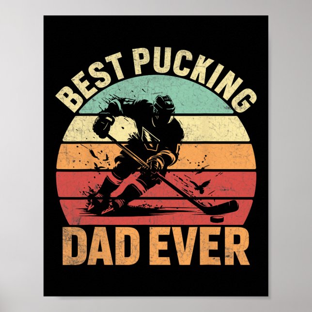 Affiche Ceci dit Meilleur Papa de la puck de tous les temp (Devant)
