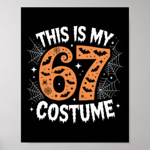 Affiche Ceci est mon costume 67 paresseux Brainrot Meme 67