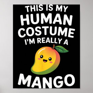 Affiche Ceci est un costume humain drôle kawaii mignon man