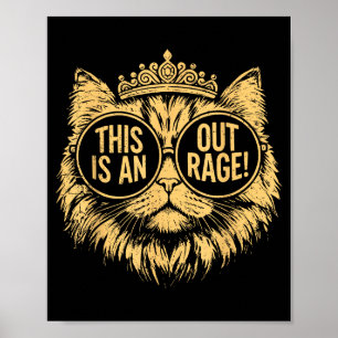 Affiche Ceci est un mème de chat scandaleux Citation drôle