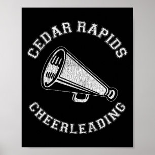 Affiche Cedar Rapids Cheer en détresse Rétro 90's Cheerlea