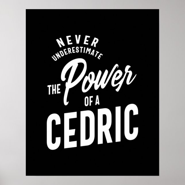 Affiche Cedric Nom personnalisé Cadeau Anniversaire (Devant)