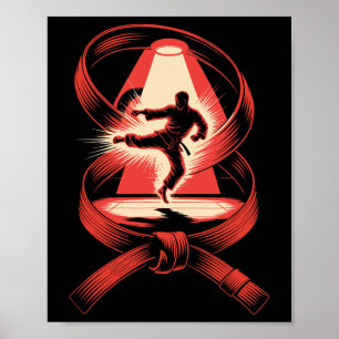 Affiche Ceinture d'art à exposition multiple Judo Karate T