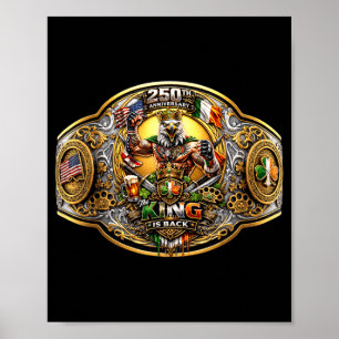 Affiche Ceinture de champion de la 250e anniversaire patri