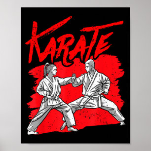 Affiche Ceinture de karaté Entraîneur de combattant d'arts