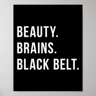 Affiche Ceinture noire de karaté femme_ Ceinture noire