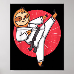 Affiche Ceinture noire de karaté pour enfants paresseux Dr