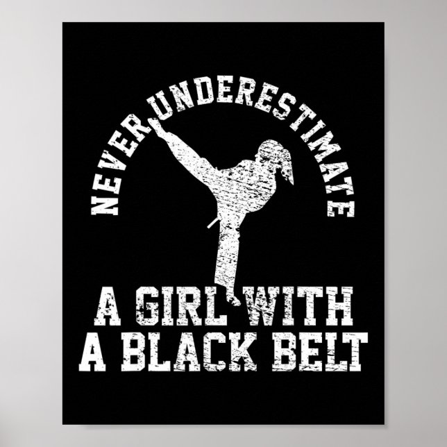 Affiche Ceinture noire de karaté Taekwondo  (Devant)