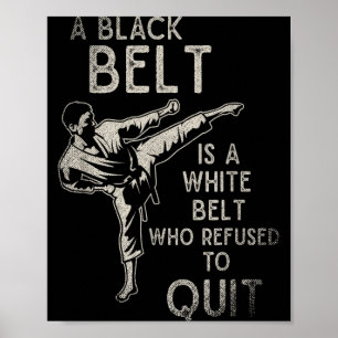 Affiche Ceinture noire de ninja d'arts martiaux japonais