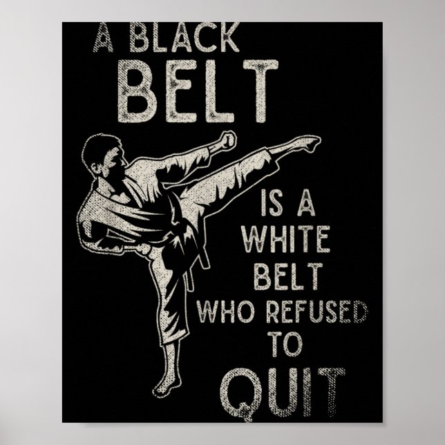 Affiche Ceinture noire de ninja d'arts martiaux japonais (Devant)