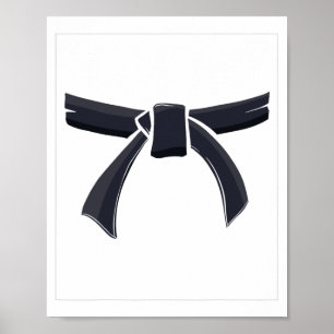 Affiche Ceinture noire deuxième degré arts martiaux karaté