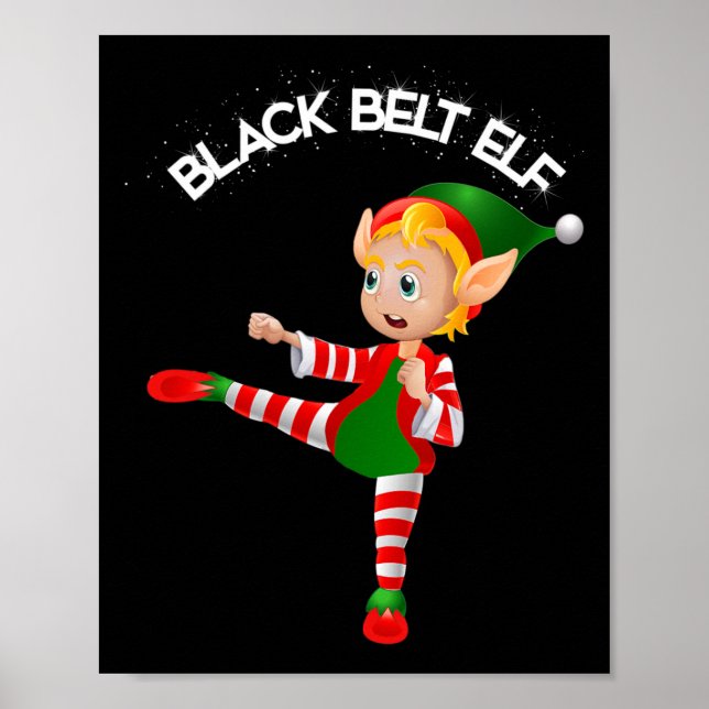 Affiche Ceinture noire Elf-taekwondo, Karaté, Jui Jitsu, K (Devant)