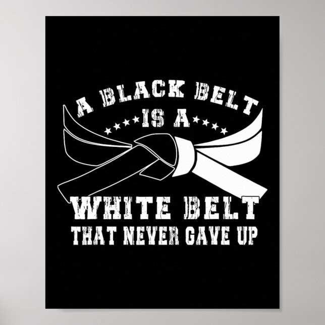 Affiche Ceinture Noire Et Ceinture Blanche N'Abandonnent J (Devant)
