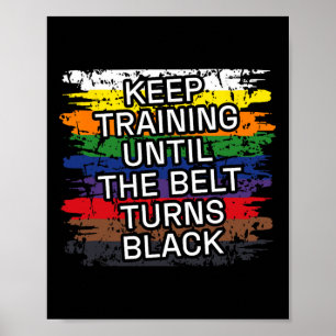 Affiche Ceinture noire Garder l'entraînement Karate d'art