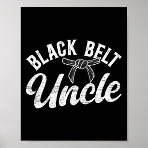 Affiche Ceinture noire Oncle Karaté Oncle Fier Karate Oncl