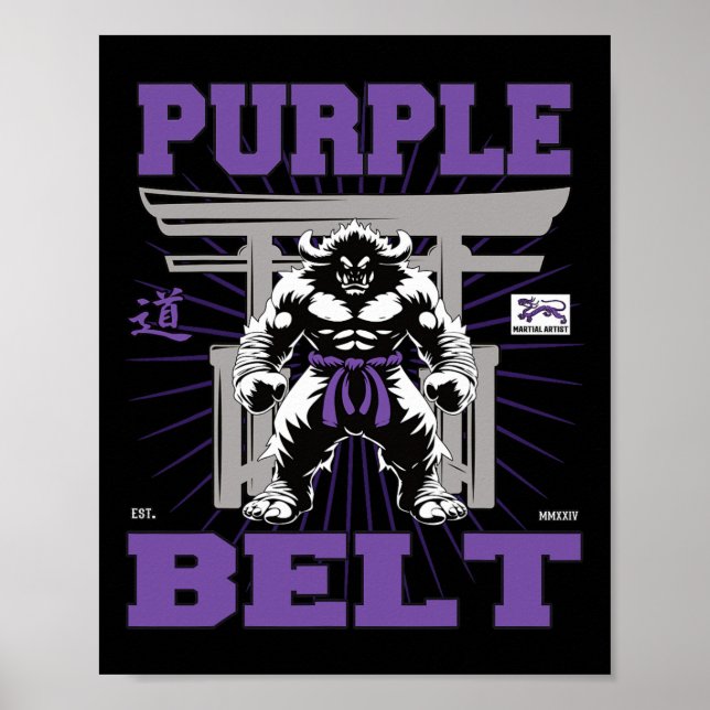 Affiche Ceinture Violette En Route Pour Le Championnat ! (Devant)