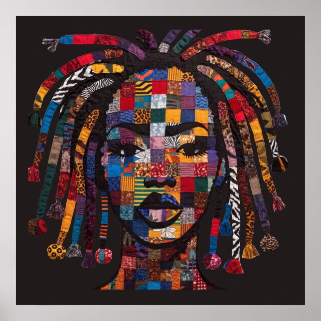 Affiche célébrant les femmes noires colorées (Devant)