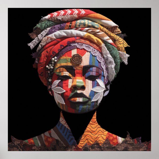 Affiche célébrant les femmes noires colorées (Devant)