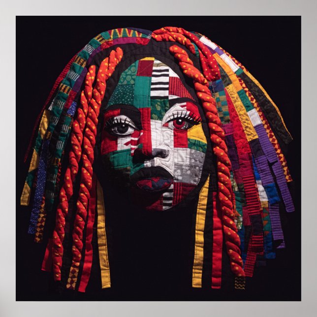 Affiche célébrant les femmes noires colorées (Devant)