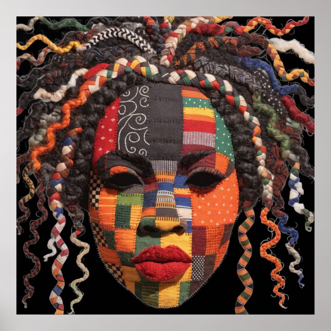 Affiche célébrant les femmes noires colorées (Devant)