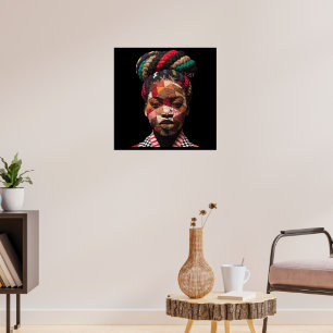 Affiche célébrant les femmes noires colorées