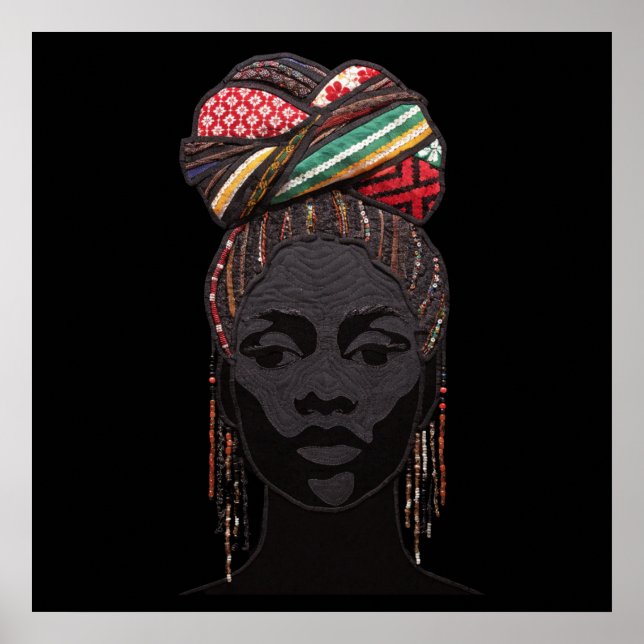 Affiche célébrant les femmes noires colorées (Devant)