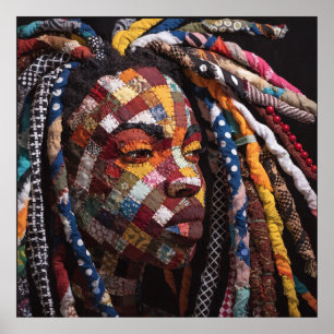 Affiche célébrant une femme noire colorée