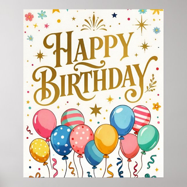 Affiche Célébration d'anniversaire (Devant)