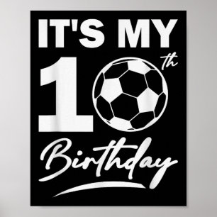 Affiche Célébration d'anniversaire de 10 ans pour garçon j