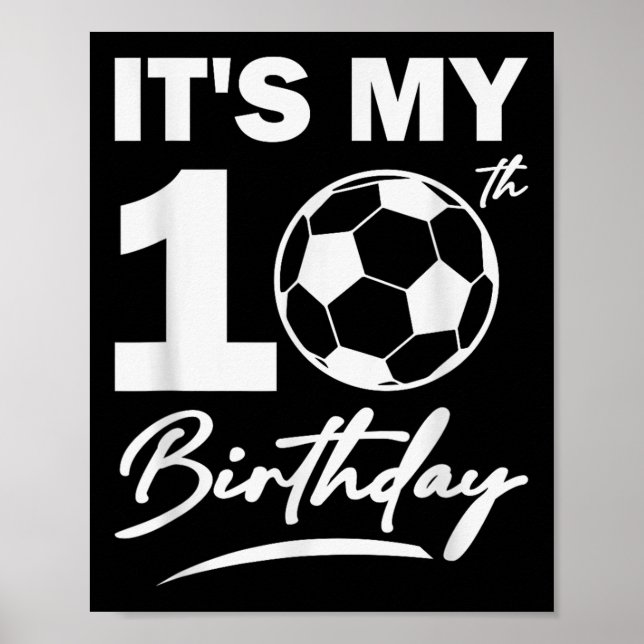 Affiche Célébration d'anniversaire de 10 ans pour garçon j (Devant)