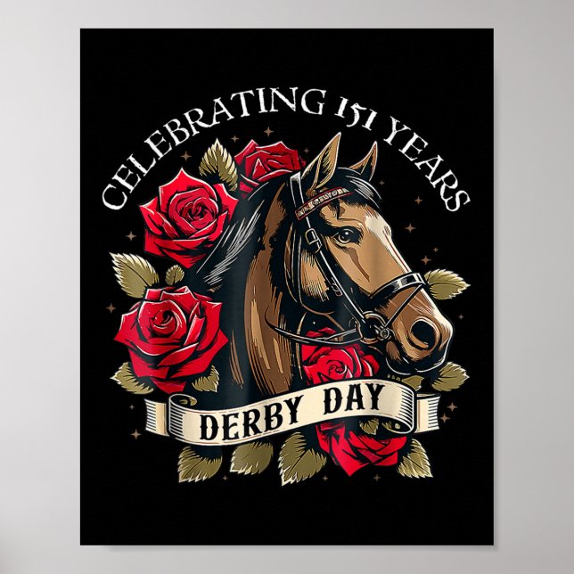 Affiche Célébration de 151 ans Ky Derby Day Hommes Femmes  (Devant)