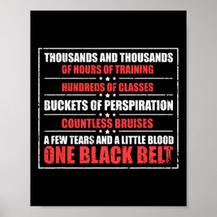 Affiche Célébration de ceinture noire inspirante Karaté Ar