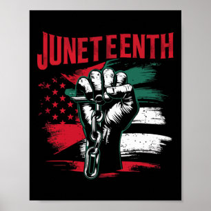 Affiche Célébration de la 17ème Liberté noire Afrique Amér