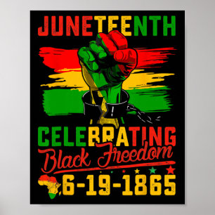 Affiche Célébration de la liberté noire 1865 afro-américai