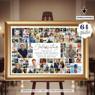 Affiche Célébration de la Mémoire de la Vie Collage de 64