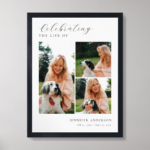 Affiche Célébration de la vie 3 Panneau de bienvenue photo