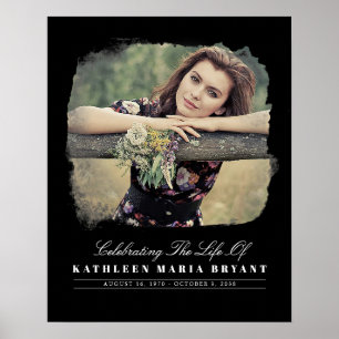 Affiche Célébration de la vie avec cérémonie funéraire pho