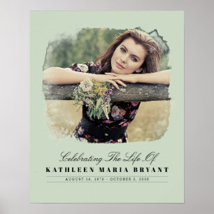 Affiche Célébration de la vie avec la cérémonie funéraire