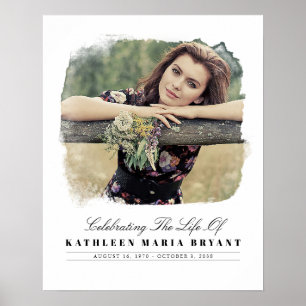 Affiche Célébration de la vie avec la cérémonie funéraire