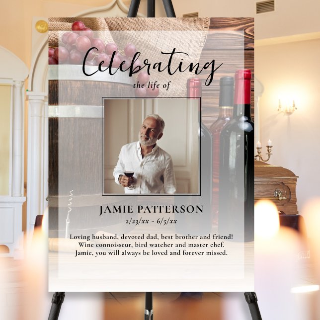 Affiche Célébration de la vie de connaisseur en vin Photo  (Créateur téléchargé)
